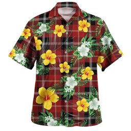 Marjoribanks Modern Clan Badge Tartan Hawaiian Shirt Summer Vibes Style