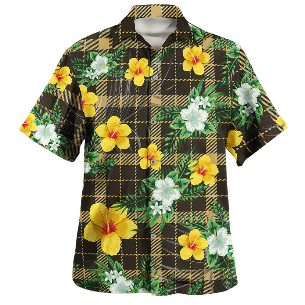 Raeburn Weathered Clan Badge Tartan Hawaiian Shirt Summer Vibes Style