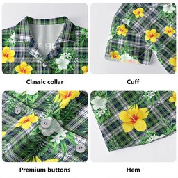 MacNeil of Barra (MacNeil MacNeill) Paton Dress Modern Clan Badge Tartan Hawaiian Shirt Summer Vibes Style