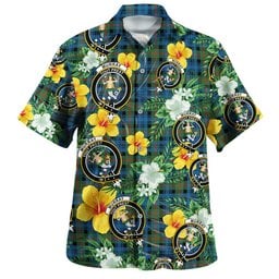 Murray Ancient Clan Badge Tartan Hawaiian Shirt Summer Vibes Style
