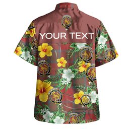 MacPherson of Cluny Weathered Clan Badge Tartan Hawaiian Shirt Summer Vibes Style