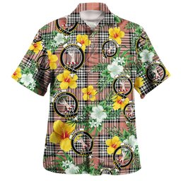 Napier Rose Ancient Clan Badge Tartan Hawaiian Shirt Summer Vibes Style