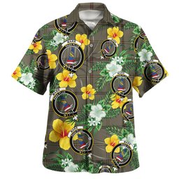 Marr Weathered Clan Badge Tartan Hawaiian Shirt Summer Vibes Style