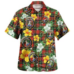 Monypenny Clan Badge Tartan Hawaiian Shirt Summer Vibes Style
