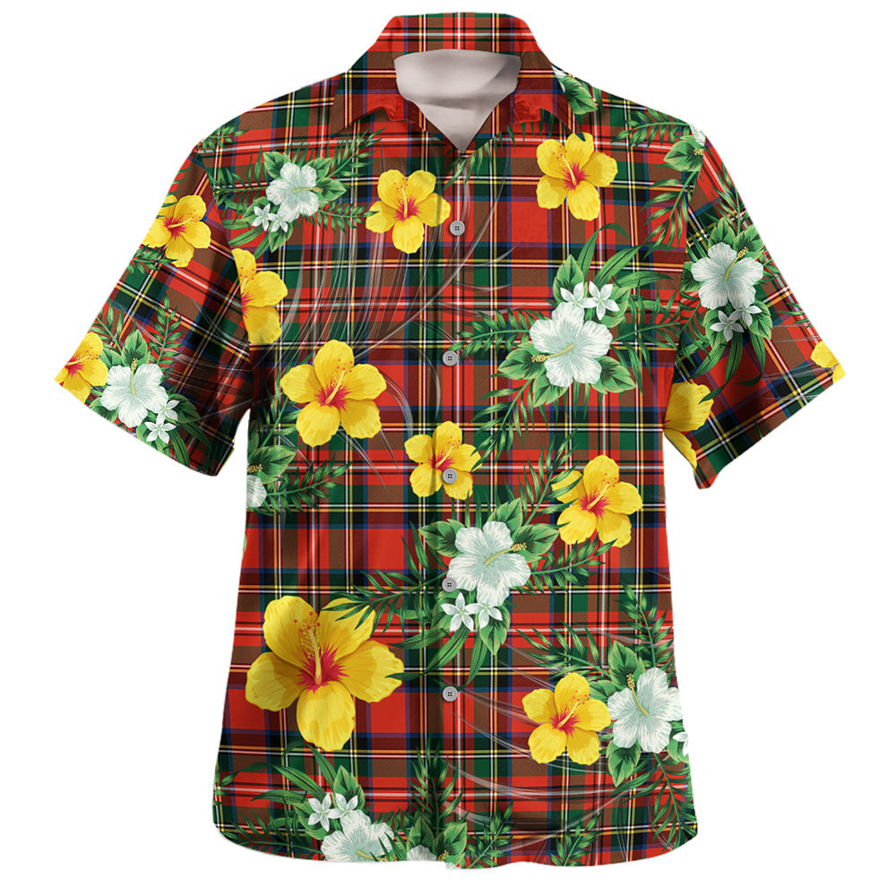 Monypenny Clan Badge Tartan Hawaiian Shirt Summer Vibes Style