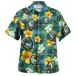 Porteous Modern Clan Badge Tartan Hawaiian Shirt Summer Vibes Style