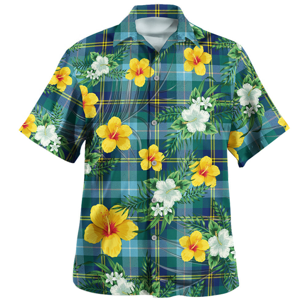 Porteous Modern Clan Badge Tartan Hawaiian Shirt Summer Vibes Style