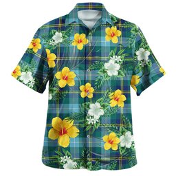 Porteous Modern Clan Badge Tartan Hawaiian Shirt Summer Vibes Style