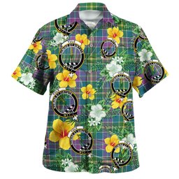 Yule Ancient Clan Badge Tartan Hawaiian Shirt Summer Vibes Style