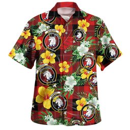 Ramsay Red (Ramsay of Dalhousie) Clan Badge Tartan Hawaiian Shirt Summer Vibes Style