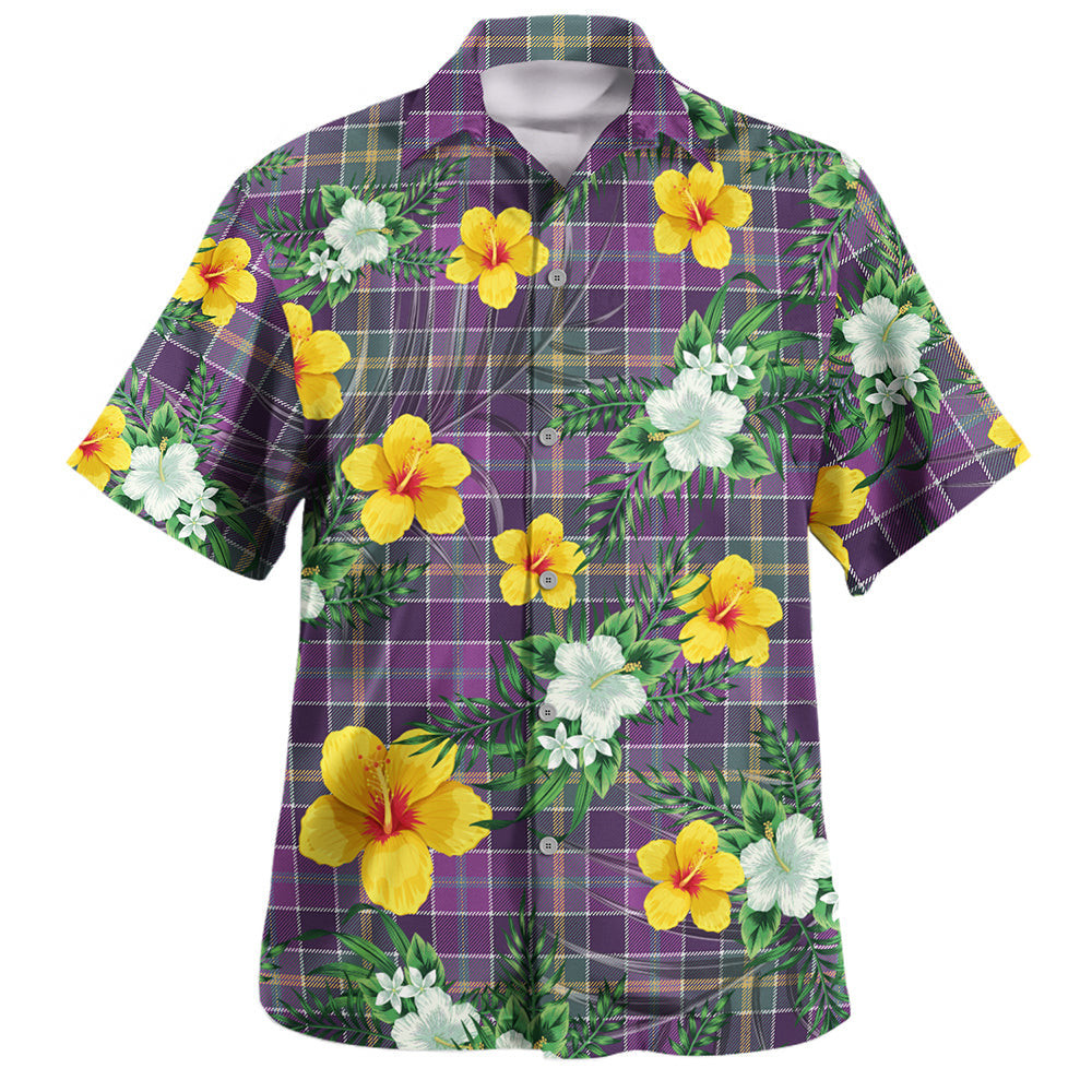 Yule Weathered Clan Badge Tartan Hawaiian Shirt Summer Vibes Style