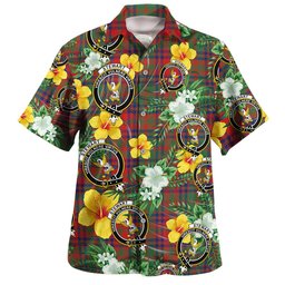 Stewart of Killiecrankie Modern Clan Badge Tartan Hawaiian Shirt Summer Vibes Style