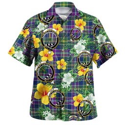 Yule Modern Clan Badge Tartan Hawaiian Shirt Summer Vibes Style