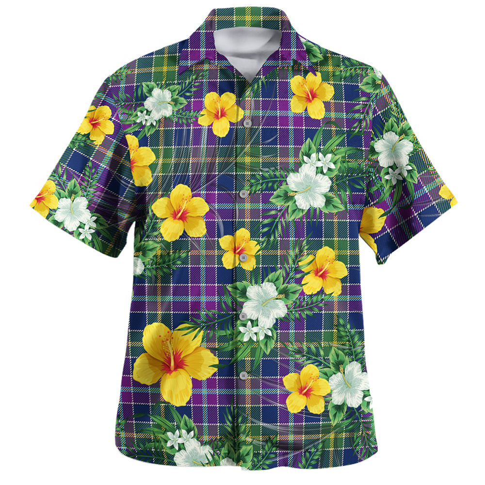 Yule Modern Clan Badge Tartan Hawaiian Shirt Summer Vibes Style