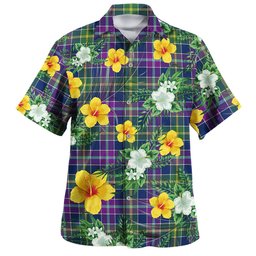 Yule Modern Clan Badge Tartan Hawaiian Shirt Summer Vibes Style