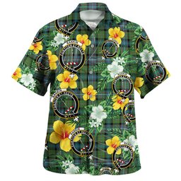 Rankin (Dalgliesh) Ancient Clan Badge Tartan Hawaiian Shirt Summer Vibes Style