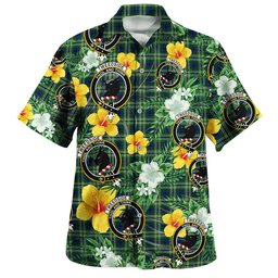 Tweedside District Clan Badge Tartan Hawaiian Shirt Summer Vibes Style