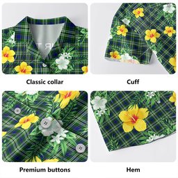 Tweedside District Clan Badge Tartan Hawaiian Shirt Summer Vibes Style