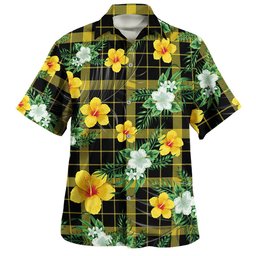 Raeburn Modern Clan Badge Tartan Hawaiian Shirt Summer Vibes Style
