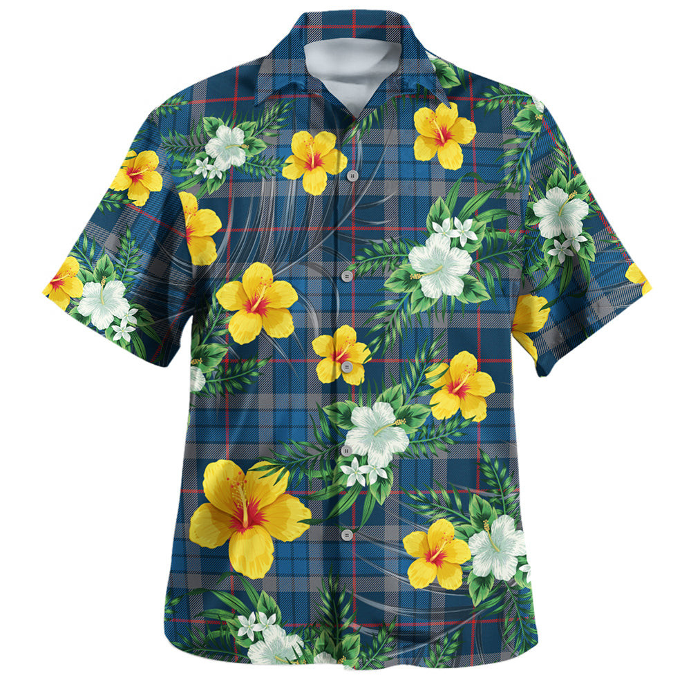 Thorburn (Thurburn) Modern Clan Badge Tartan Hawaiian Shirt Summer Vibes Style