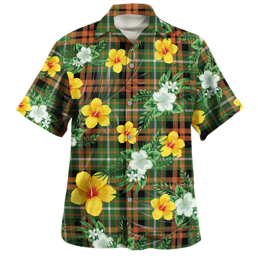 Ramsay Orange Ancient Clan Badge Tartan Hawaiian Shirt Summer Vibes Style