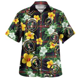 Watt (Wate) Modern Clan Badge Tartan Hawaiian Shirt Summer Vibes Style