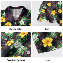 Watt (Wate) Modern Clan Badge Tartan Hawaiian Shirt Summer Vibes Style