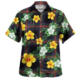 Watt (Wate) Modern Clan Badge Tartan Hawaiian Shirt Summer Vibes Style