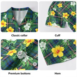 Reid (Mill City) Modern Clan Badge Tartan Hawaiian Shirt Summer Vibes Style