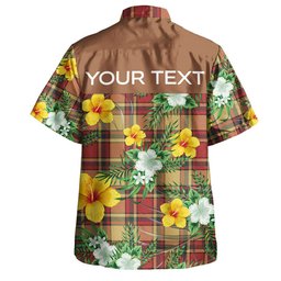 Scrimgeour of Glassary Weathered Clan Badge Tartan Hawaiian Shirt Summer Vibes Style