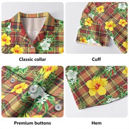 Scrimgeour of Glassary Weathered Clan Badge Tartan Hawaiian Shirt Summer Vibes Style