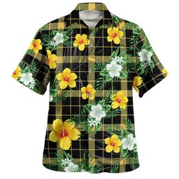 Raeburn Ancient Clan Badge Tartan Hawaiian Shirt Summer Vibes Style