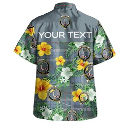 Thorburn (Thurburn) Weathered Clan Badge Tartan Hawaiian Shirt Summer Vibes Style