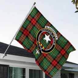 ScotsTee Shop Scottish Blackstock Hunting Modern Clan Crest Tartan Flag - Double-Sided