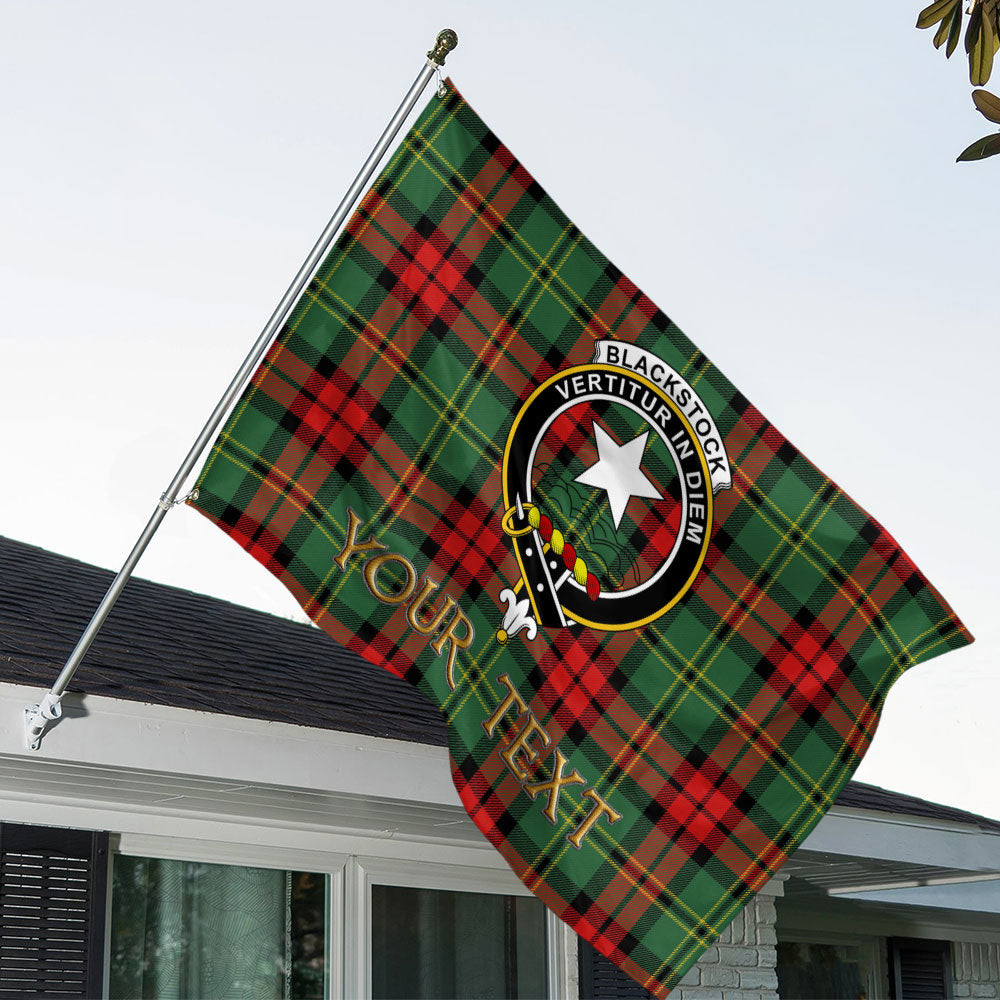 ScotsTee Shop Scottish Blackstock Hunting Modern Clan Crest Tartan Flag - Double-Sided