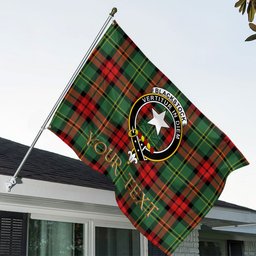 ScotsTee Shop Scottish Blackstock Hunting Modern Clan Crest Tartan Flag - Double-Sided