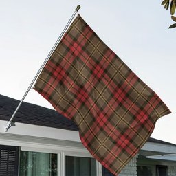 ScotsTee Shop Scottish Blackstock Hunting Weathered Clan Crest Tartan Flag - Double-Sided