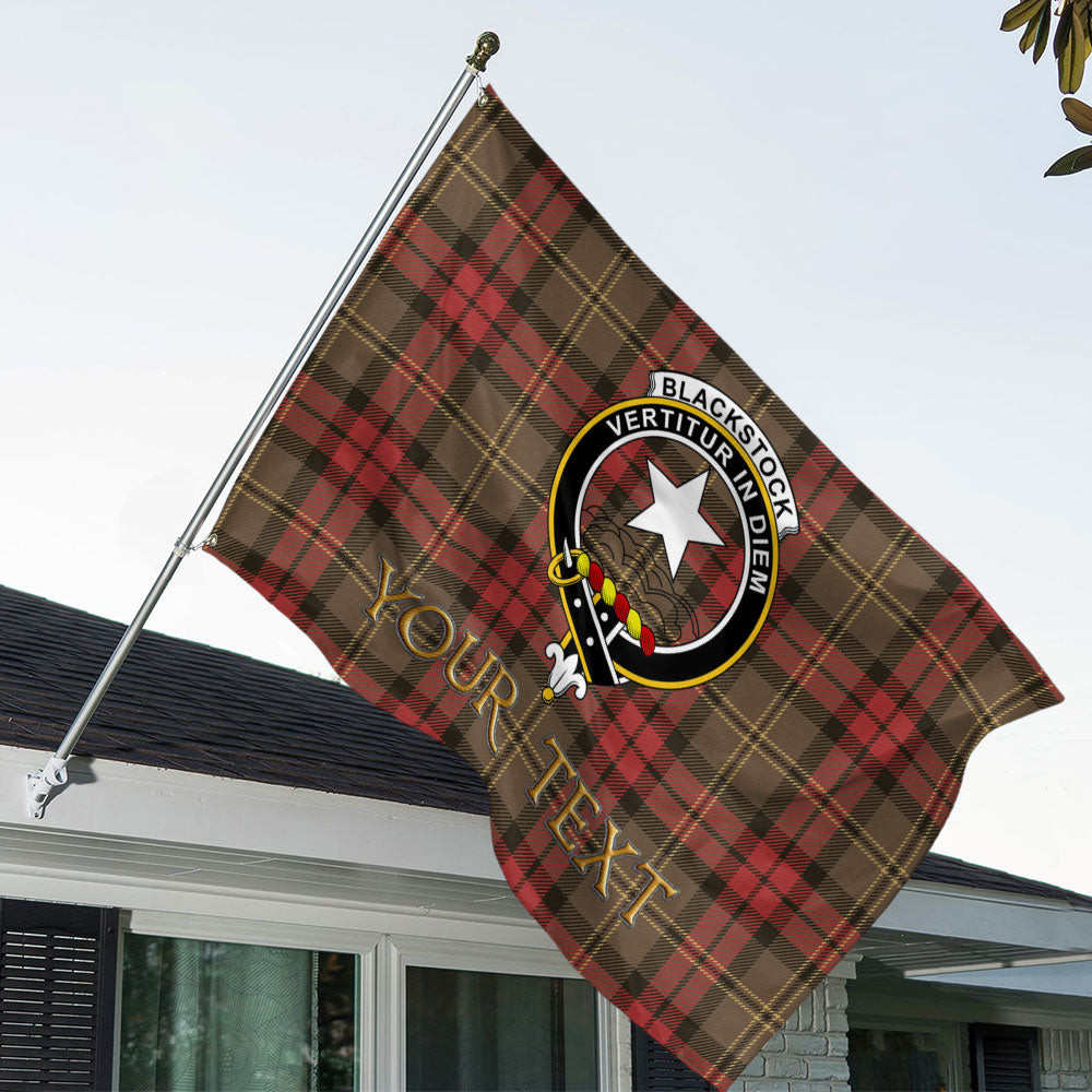 ScotsTee Shop Scottish Blackstock Hunting Weathered Clan Crest Tartan Flag - Double-Sided