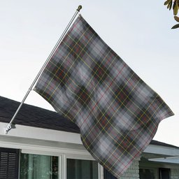 ScotsTee Shop Scottish Brodie Silver (Brodie Muted) Modern Clan Crest Tartan Flag - Double-Sided