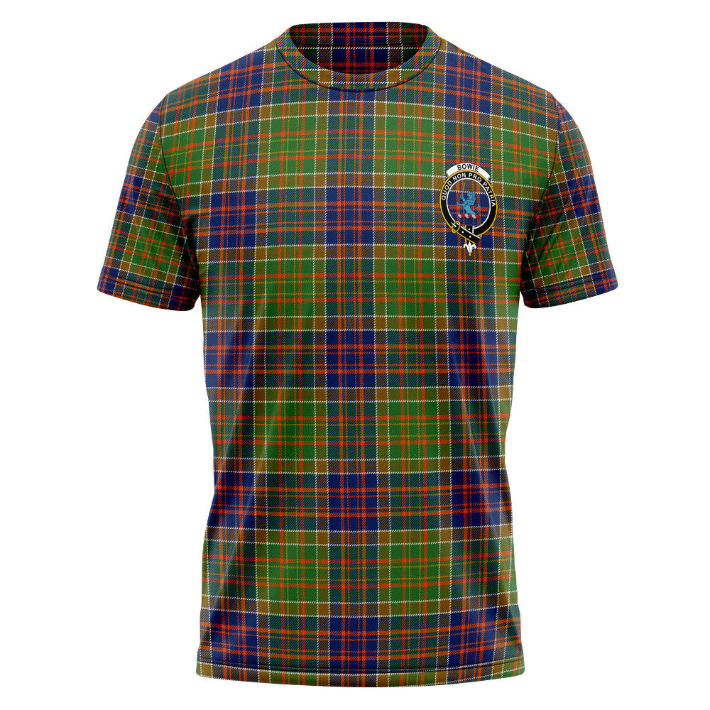 ScotsTee Shop Scottish Bowie Modern Clan Crest Personalized Tartan T-Shirt