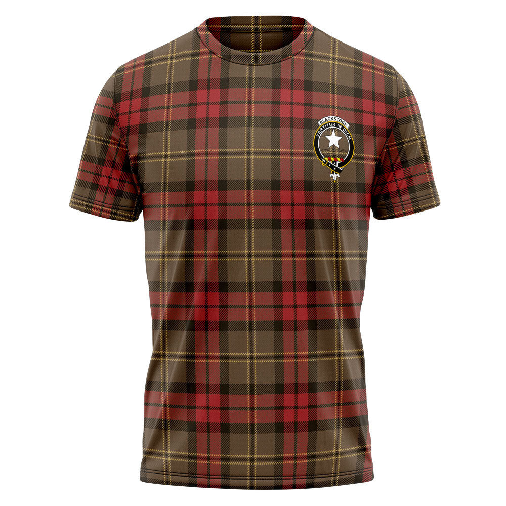 ScotsTee Shop Scottish Blackstock Hunting Weathered Clan Crest Personalized Tartan T-Shirt