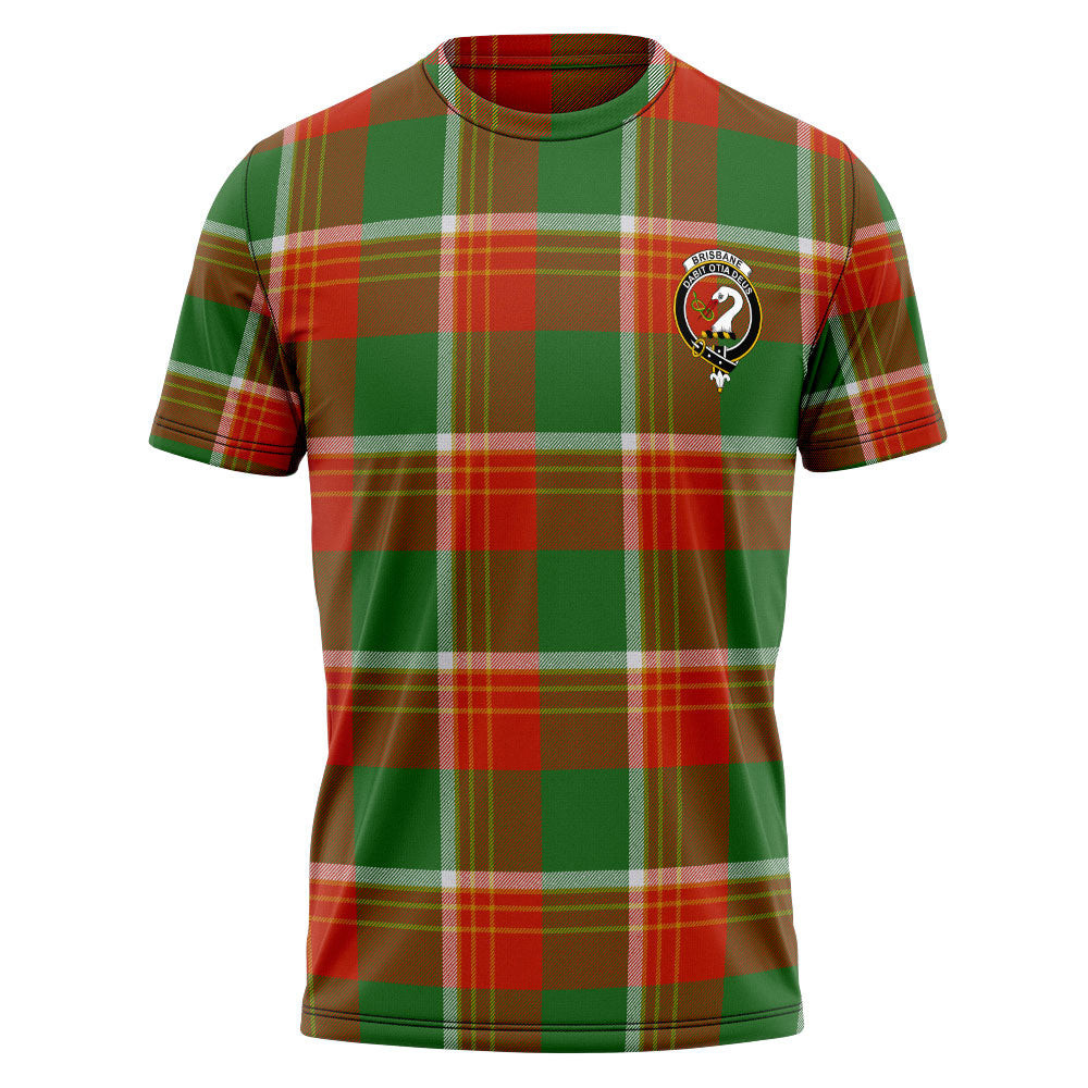 ScotsTee Shop Scottish Brisbane Ancient Clan Crest Personalized Tartan T-Shirt