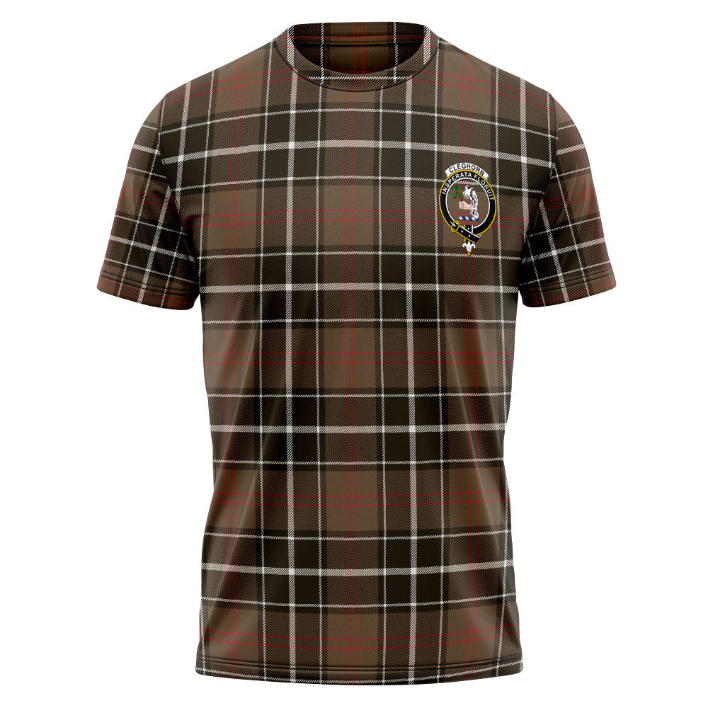 ScotsTee Shop Scottish Cleghorn Weathered Clan Crest Personalized Tartan T-Shirt
