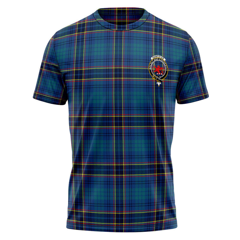 ScotsTee Shop Scottish Dempster Modern Clan Crest Personalized Tartan T-Shirt