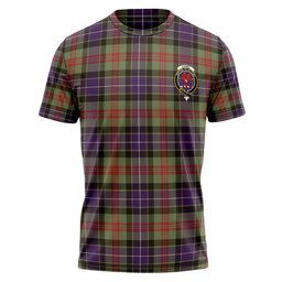 ScotsTee Shop Scottish Curry (Currie) Weathered Clan Crest Personalized Tartan T-Shirt