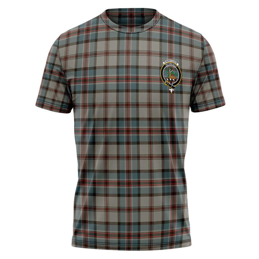 ScotsTee Shop Scottish Dinwoodie Weathered Clan Crest Personalized Tartan T-Shirt