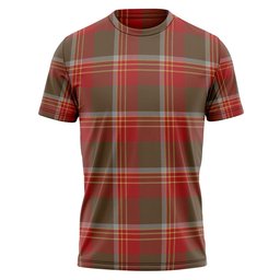 ScotsTee Shop Scottish Brisbane Weathered Clan Crest Personalized Tartan T-Shirt