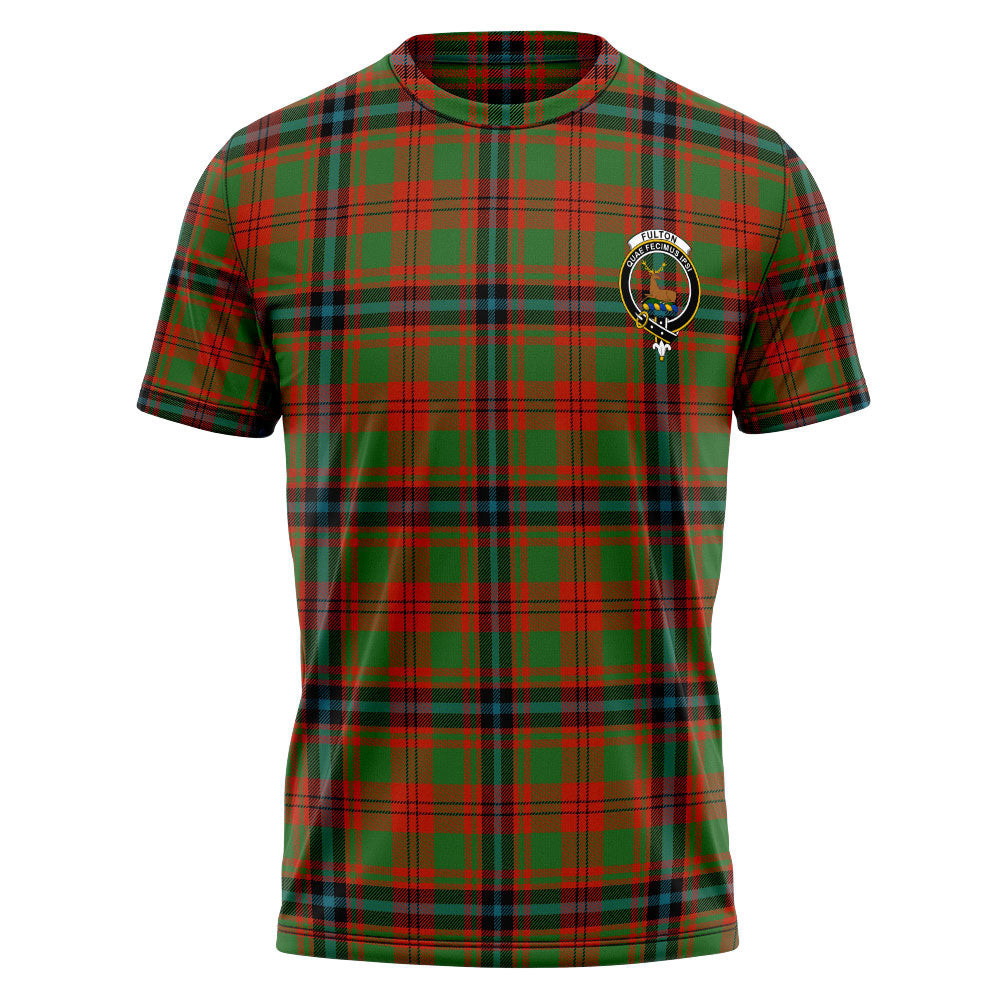 ScotsTee Shop Scottish Fulton 1999 Ancient Clan Crest Personalized Tartan T-Shirt