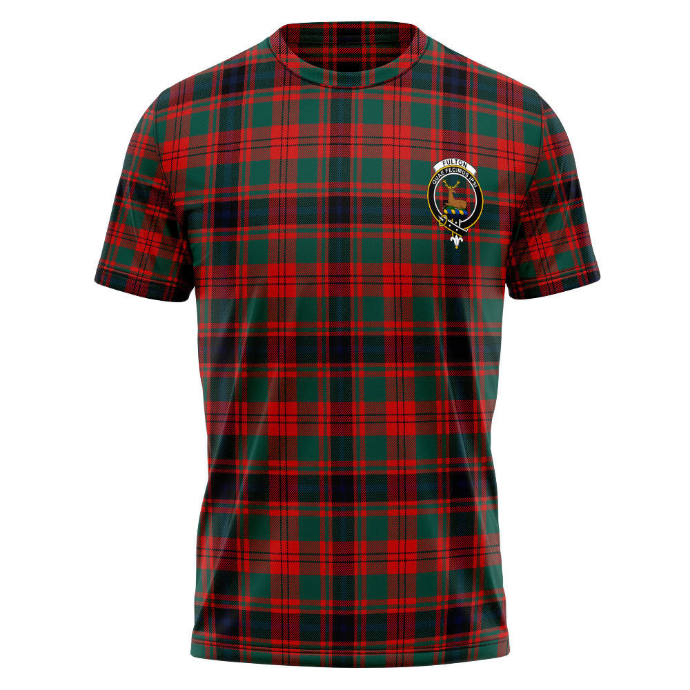 ScotsTee Shop Scottish Fulton 1999 Modern Clan Crest Personalized Tartan T-Shirt