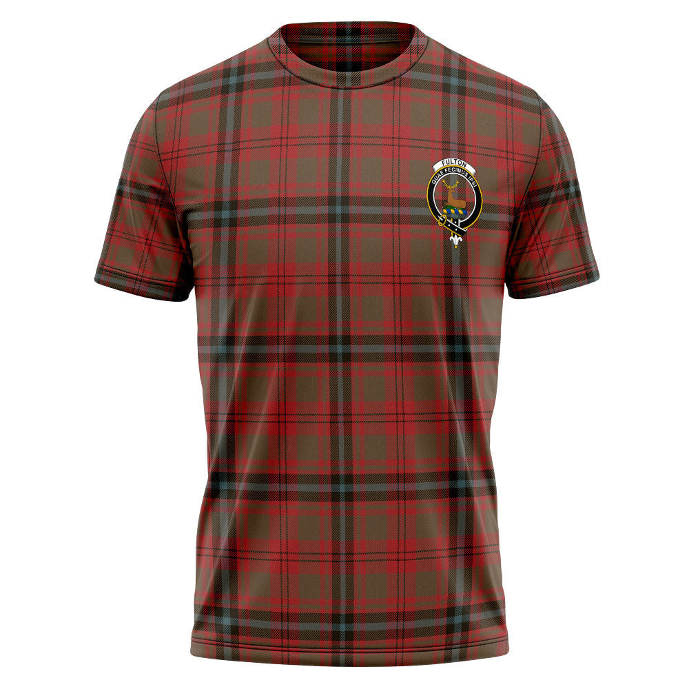 ScotsTee Shop Scottish Fulton 1999 Weathered Clan Crest Personalized Tartan T-Shirt